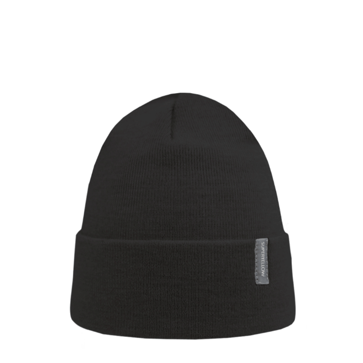 SuperYellow Amalia Merino Wool Beanie Black