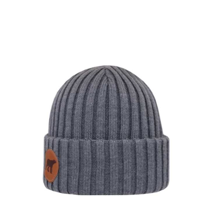 SuperYellow Bjorn Junior Merino Wool Kids Beanie Grey