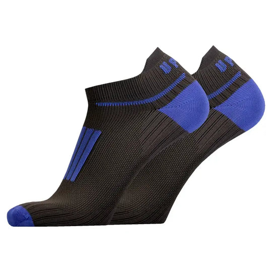 Front low grey blue running socks