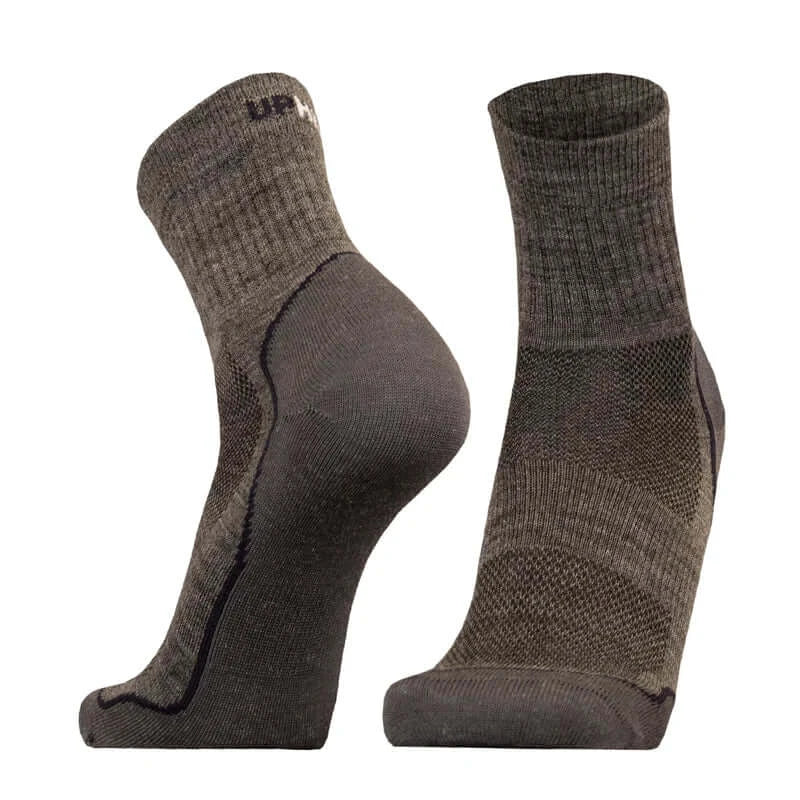 Frost trail grey black running socks side