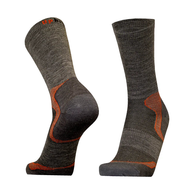 Malla grey hiking socks side