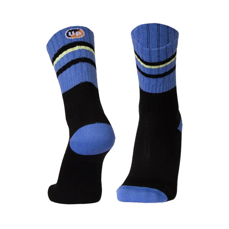 Merinostep black blue Merino Wool Running Socks