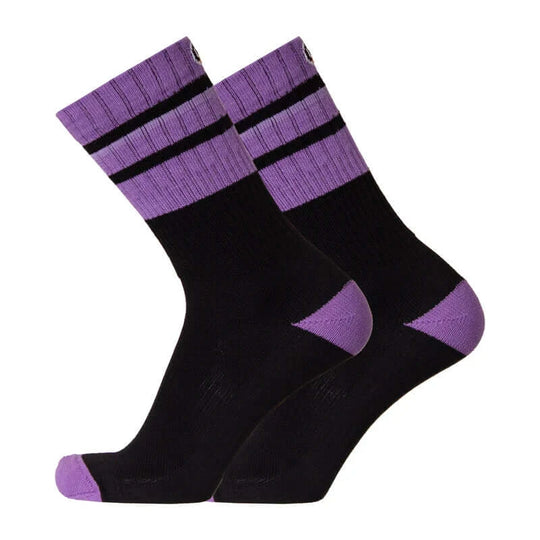 Merinostp black purple multisport socks