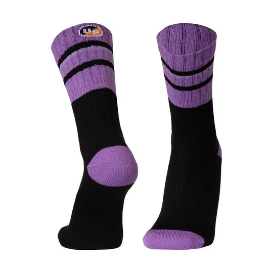 Merinostep black purple Merino Wool Running Socks