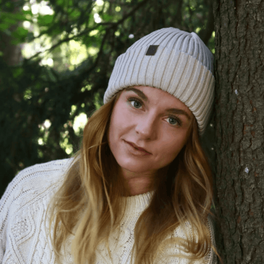 SuperYellow Natur Recycled Merino Wool Beanie Cream