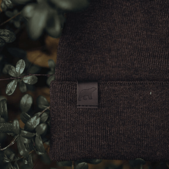 SuperYellow Otso Merino Wool Beanie Dark Brown