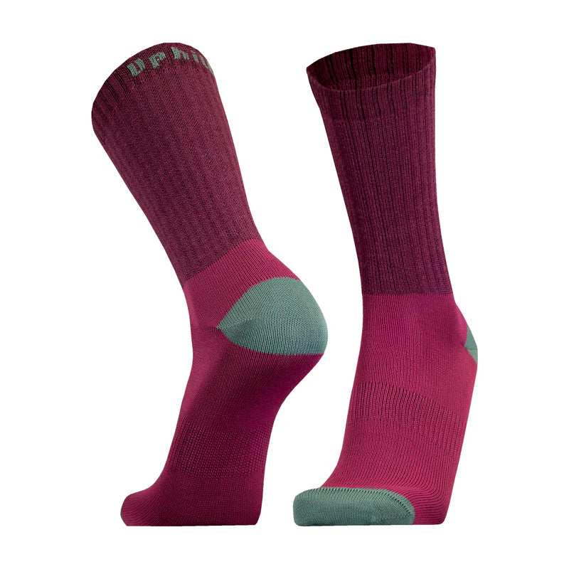 Posio wine ocean hiking socks side