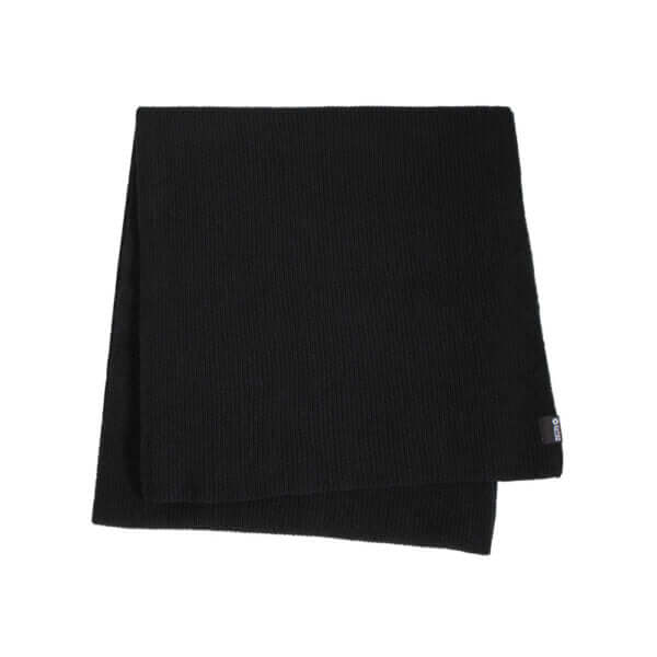 Sandy black merino wool scarf