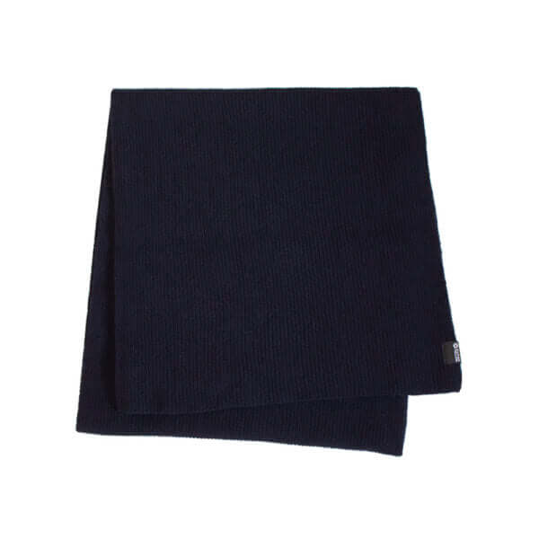 Sandy dark blue merino wool scarf