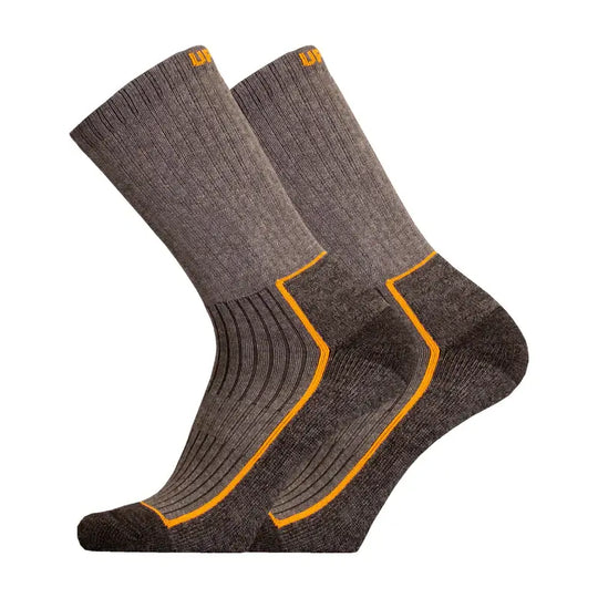 Saana grey hiking socks in Merino wool showing seamless toe design