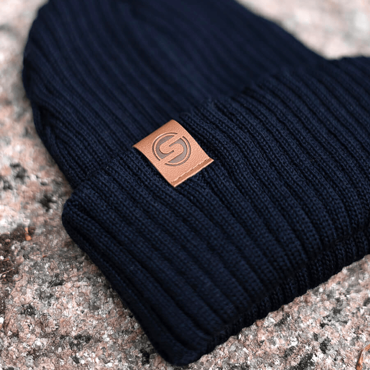 SuperYellow Sailor Merino Wool beanie Dark Blue