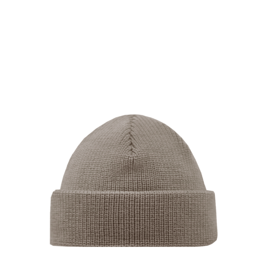 SuperYellow Fisherman Merino Wool Beanie Beige