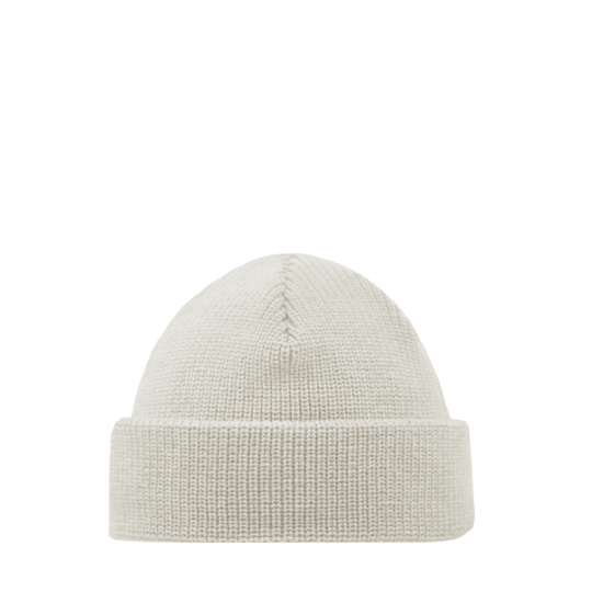 SuperYellow Fisherman Merino Wool Beanie Off White