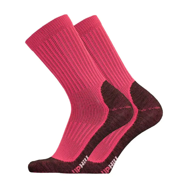 Winter XC pink grey running socks