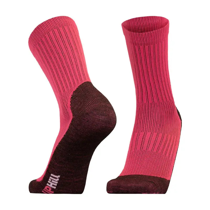 Winter XC pink grey running socks